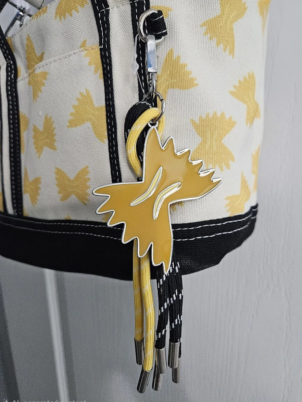 Cee Klein Canvas Pasta Motif Tote Bag NWT